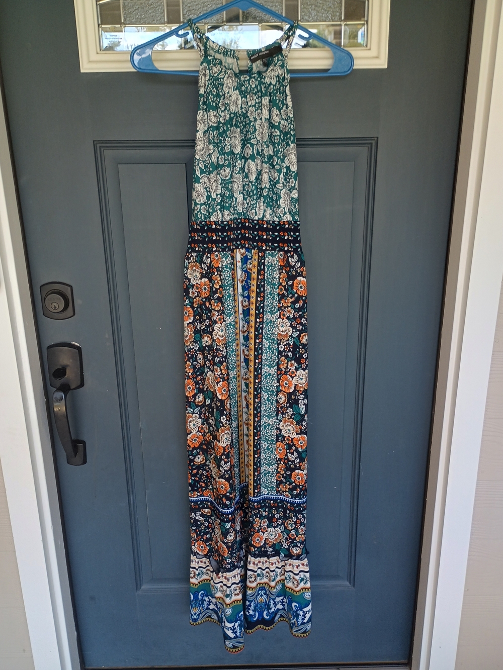 Maggy London Wiley Jersey Floral Boho Maxi Dress Size 2
